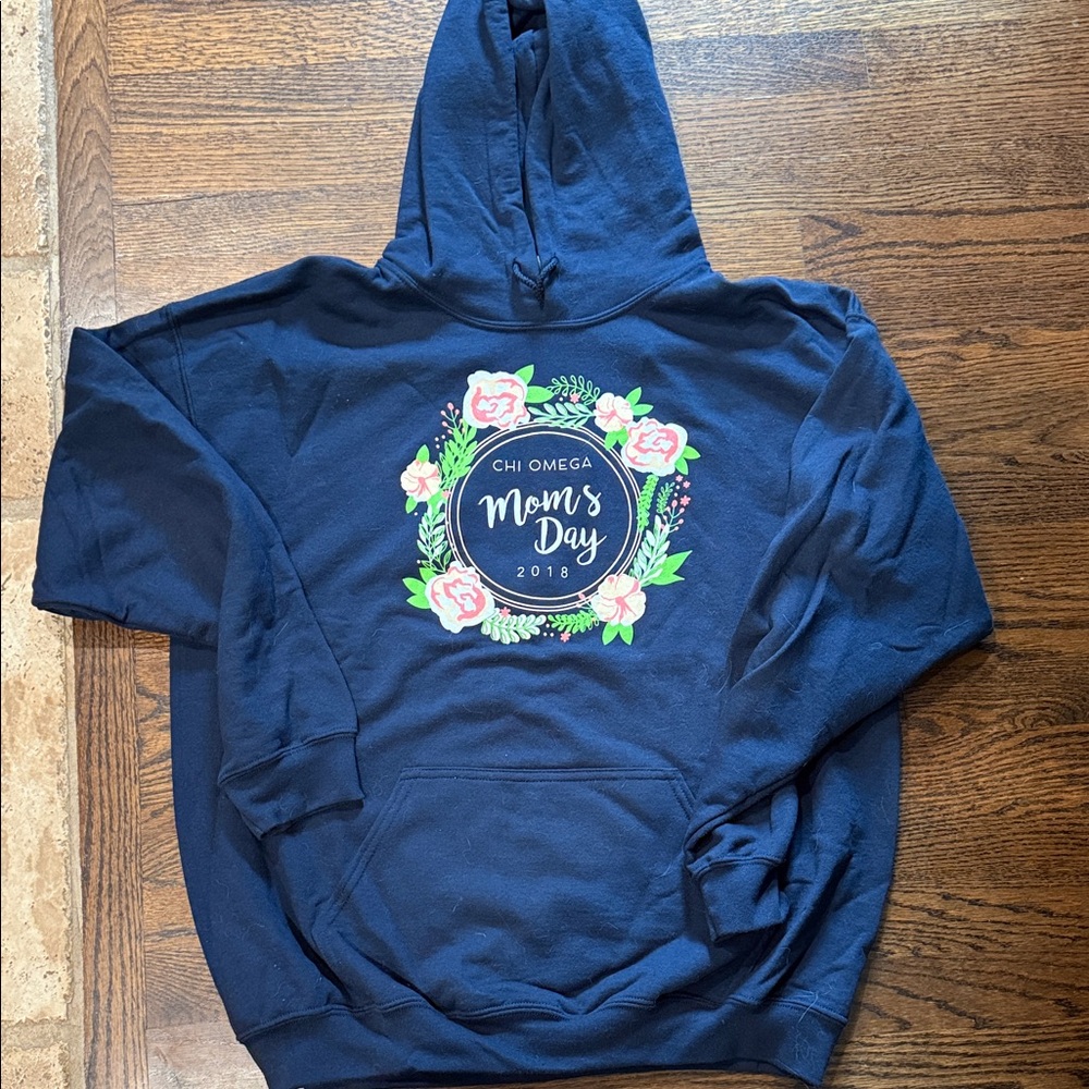 Navy Chi Omega Mom's Day Sweatshirt